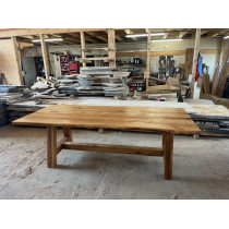 Eichentisch Landhaus - Tischplatte mit Tischgestell! 240x105x76,5 cm